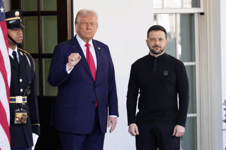 FILE - President Donald Trump welcomes Ukraine President Volodymyr Zelenskyy at the White House in Washington, Friday, Feb. 28, 2025.