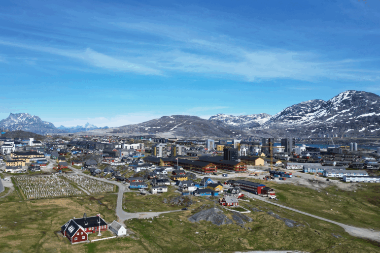 FILE - A view of houses in Nuuk, Greenland, Sunday, June 22, 2025