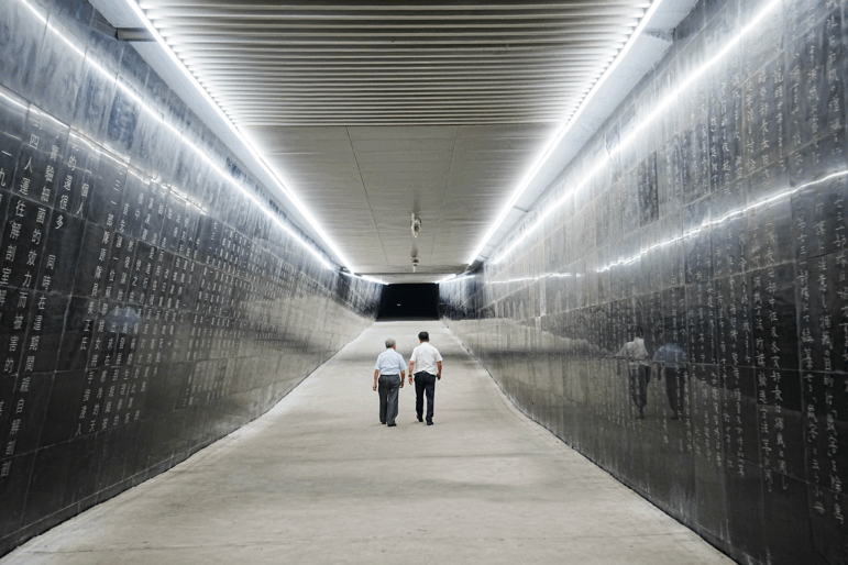 Hideo Shimizu L visits the Exhibition Hall of Evidences of Crime Committed by Unit 731 of the Japanese Imperial Army in Harbin, northeast China's Heilongjiang Province, Aug. 13, 2024. After a 79-year hiatus, Hideo Shimizu, a former member of Unit 731, the notorious Japanese germ-warfare detachment during World War II, returned to China to acknowledge the atrocities committed by the invading Japanese forces and to offer sincere repentance and apologies to the victims.