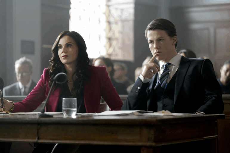 A new series adaptation of John Grisham's The Rainmaker arrives this week. Above Lana Parrilla and Milo Callaghan.