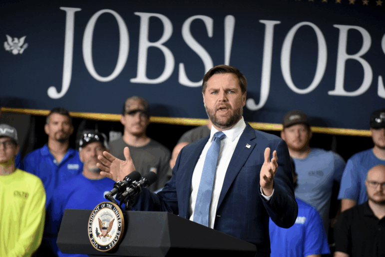 Vice President Vance speaks at Alta Refrigeration in Peachtree City, Ga., on Thursday to tout the Trump administration's sweeping domestic policy agenda signed into law in July.