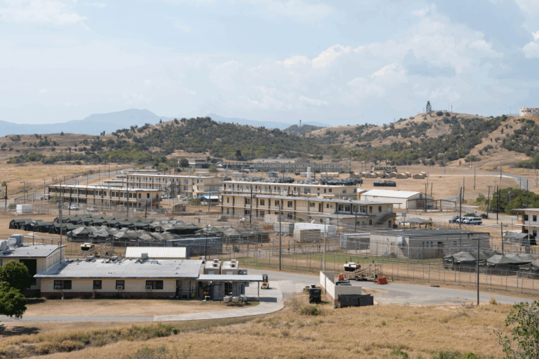 Tents at Naval Station Guantanamo Bay in support of the Department of Defense and Department of Homeland Security mission to expand the Illegal Alien Holding Operations Center during Operation Southern Guard at Naval Station Guantanamo Bay, Cuba on Feb. 17.