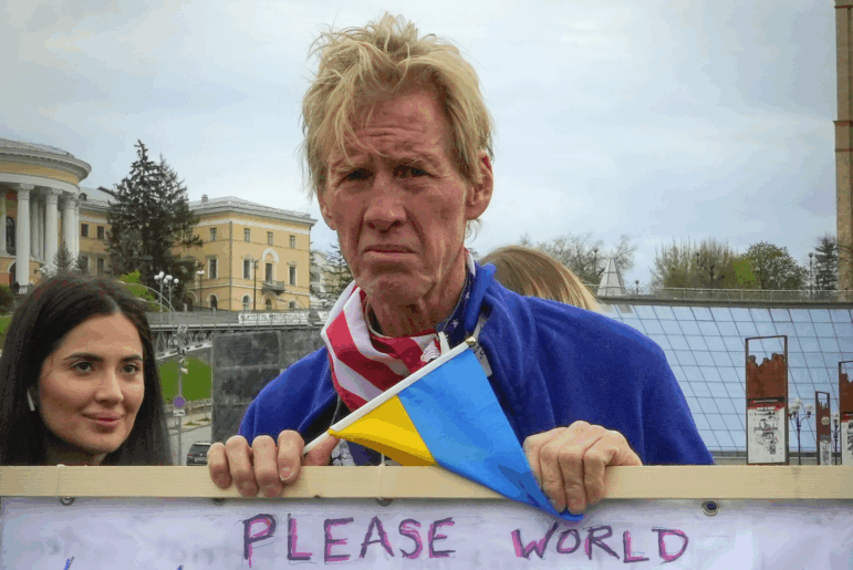 Ryan Routh, shown here in Kyiv, Ukraine on April 30, 2022, is accused of the attempted assassination of Donald Trump at his West Palm Beach, Fla. golf course in 2024. Jury selection in the trial begins Monday.