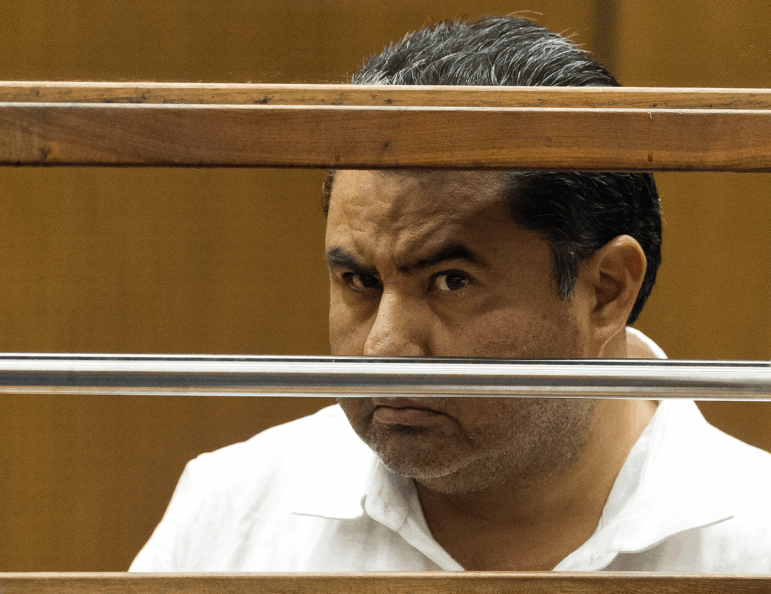 Naasón Joaquín García, the leader of the La Luz del Mundo, and other key figures in the church are charged with federal crimes that carry penalties up to life in prison. He is seen here in 2019 in a Los Angeles courtroom, where he faced state charges.