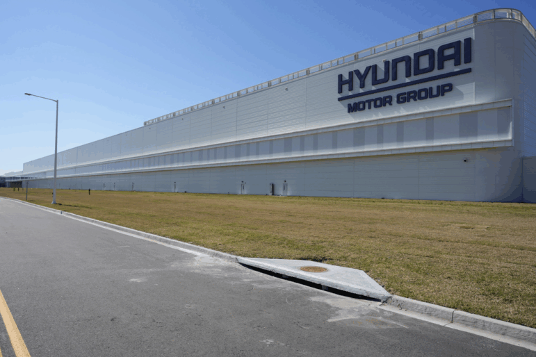 The Hyundai Motor Group Metaplant America is seen March 26 in Ellabell, Ga.