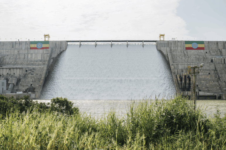 A view of the Grand Ethiopian Renaissance Dam in Benishangul-Gumuz, Ethiopia, Tuesday.