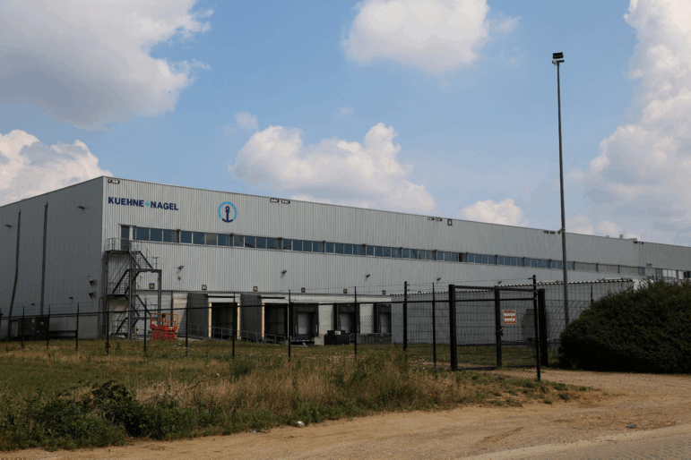 A view of a warehouse of Kuehne+Nagel, which houses U.S.-funded contraceptives worth nearly $10 million, after the U.S. State Department confirmed that the stocks would be sent to France to be destroyed, in Geel, Belgium July 24, 2025. REUTERS/Marta Fiorin/File Photo