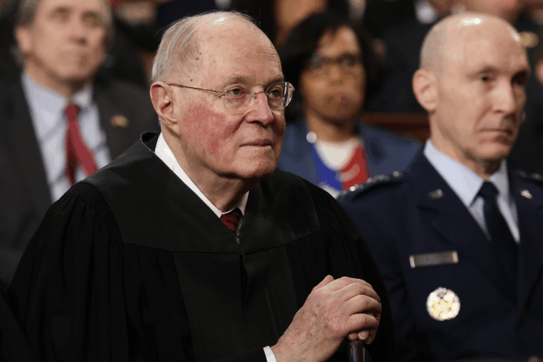 Retired Supreme Court Justice Anthony Kennedy attends President Trump's address to a joint session of Congress at the U.S. Capitol on March 4, 2025 in Washington.