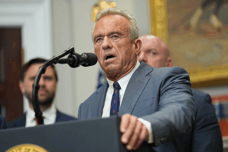 Robert F. Kennedy Jr. is testifying before the Senate finance committee.