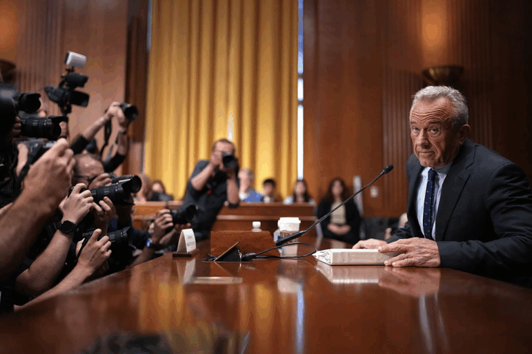 Health and Human Services Secretary Robert F. Kennedy Jr. arrives to testify before the Senate Finance Committee at the Dirksen Senate Office Building on September 4, 2025 in Washington, DC.
