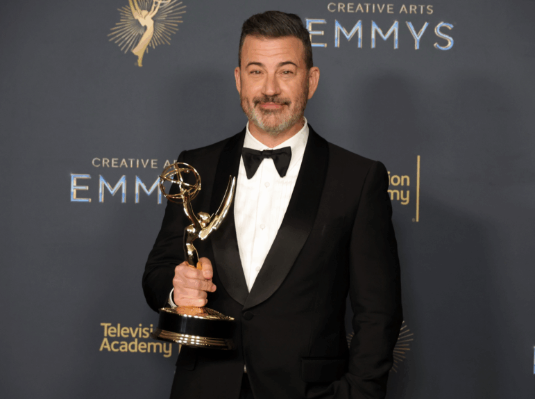 Jimmy Kimmel, winner of the Outstanding Host for a Game Show Award for "Who Wants to Be a Millionaire", attended the 2025 Creative Arts Emmy Awards at Peacock Theater on September 07, 2025 in Los Angeles, California. On Wednesday, ABC suspended Kimmel's late-night show indefinitely after he made comments about Charlie Kirk's killing.