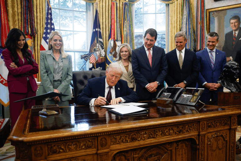 President Trump signed a memorandum on September 15, 2025 in Washington, D.C. that will send members of the National Guard and federal law enforcement agencies to Memphis, Tenn.
