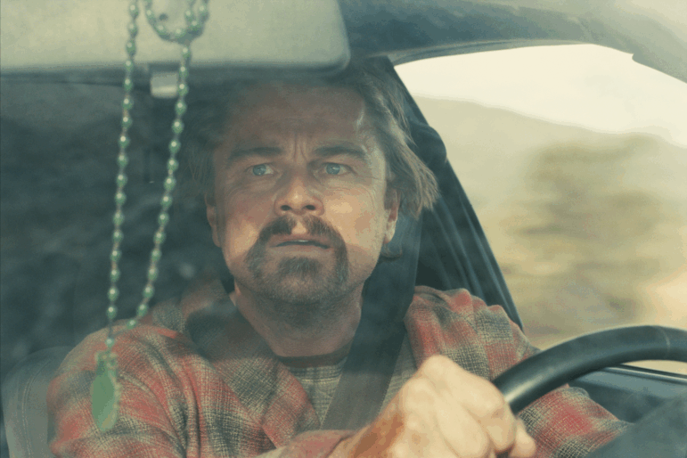 Leonardo DiCaprio as Bob Ferguson in One Battle After Another.