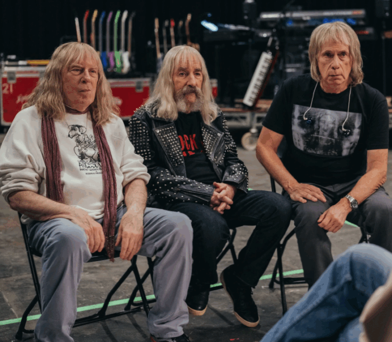 Michael McKean, Harry Shearer and Christopher Guest play aging rock stars in the mockumentary Spinal Tap II: The End Continues.