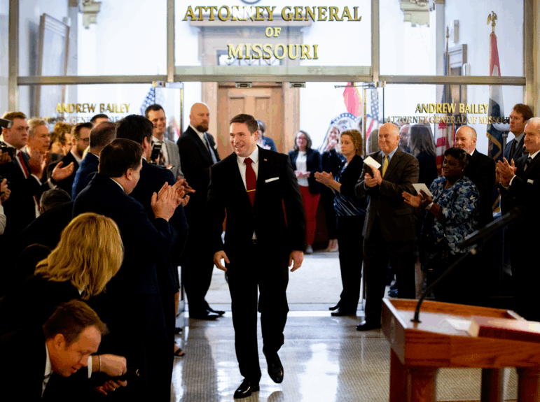 Andrew Bailey as he took office as Missouri state attorney general in January, 2023.