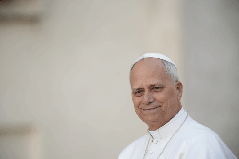 Pope Leo XIV in St. Peter's Square at the Vatican.