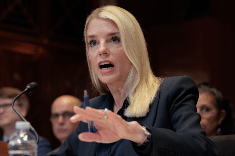 Attorney General Pam Bondi testifies before a Senate Appropriations subcommittee on June 25 in Washington, D.C.