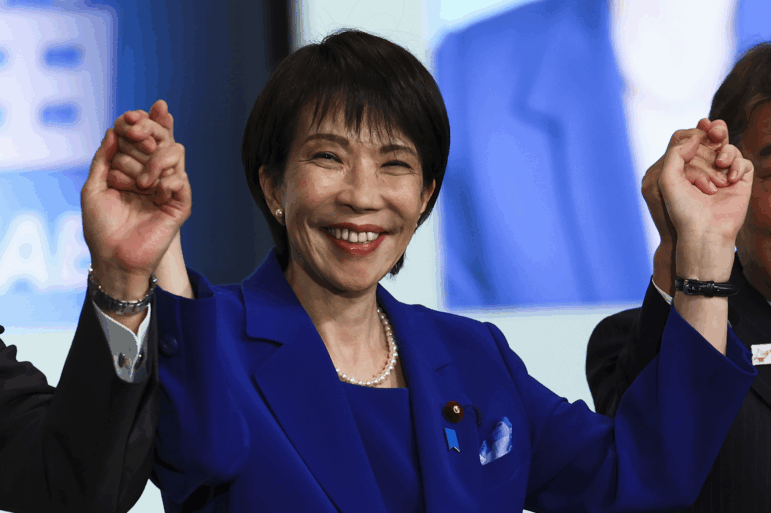 Japan's new prime minister, Sanae Takaichi, pictured after winning her party's leadership election in early October.