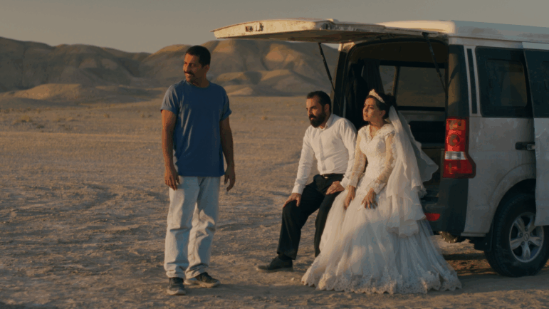 Jafar Panahi's shockingly funny new revenge thriller was informed by the stories of people he met in prison. Above, Mohamad Ali Elyasmehr, Majid Panahi and Hadis Pakbaten in It Was Just an Accident.