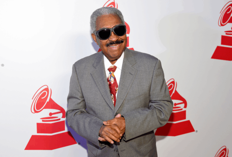 Rafael Ithier of El Gran Combo de Puerto Rico arrives at the Lifetime Achievement and Trustees Awards presentation in Las Vegas in 2015. Ithier has died at age 99.