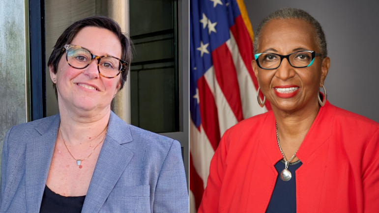 Merit Systems Protection Board member Cathy Harris (left) and National Labor Relations Board member Gwynne Wilcox (right) were fired by President Trump earlier this year.