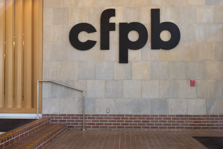 A view of the Consumer Financial Protection Bureau (CFPB) headquarters building in Washington, DC, on February 10, 2025.
