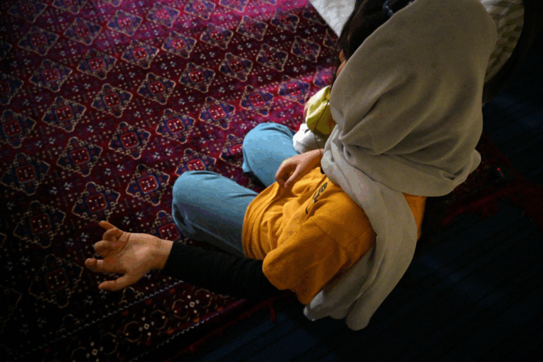Afghan refugee girl Laylama is pictured during a September 2025 interview with AFP in Islamabad, where she was living after President Trump suspended refugee admissions to the U.S.
