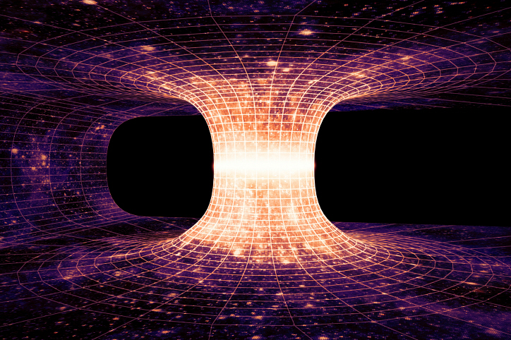 This computer illustration shows an Einstein-Rosen bridge, also known as a wormhole. Wormholes feature heavily in the fifth season of Netflix series Stranger Things, whose series finale airs Dec. 31.