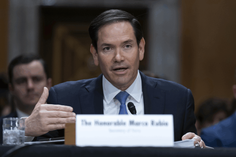 Secretary of State Marco Rubio testifies before the Senate Committee on Foreign Relations on Capitol Hill in Washington, Tues. May 20, 2025.