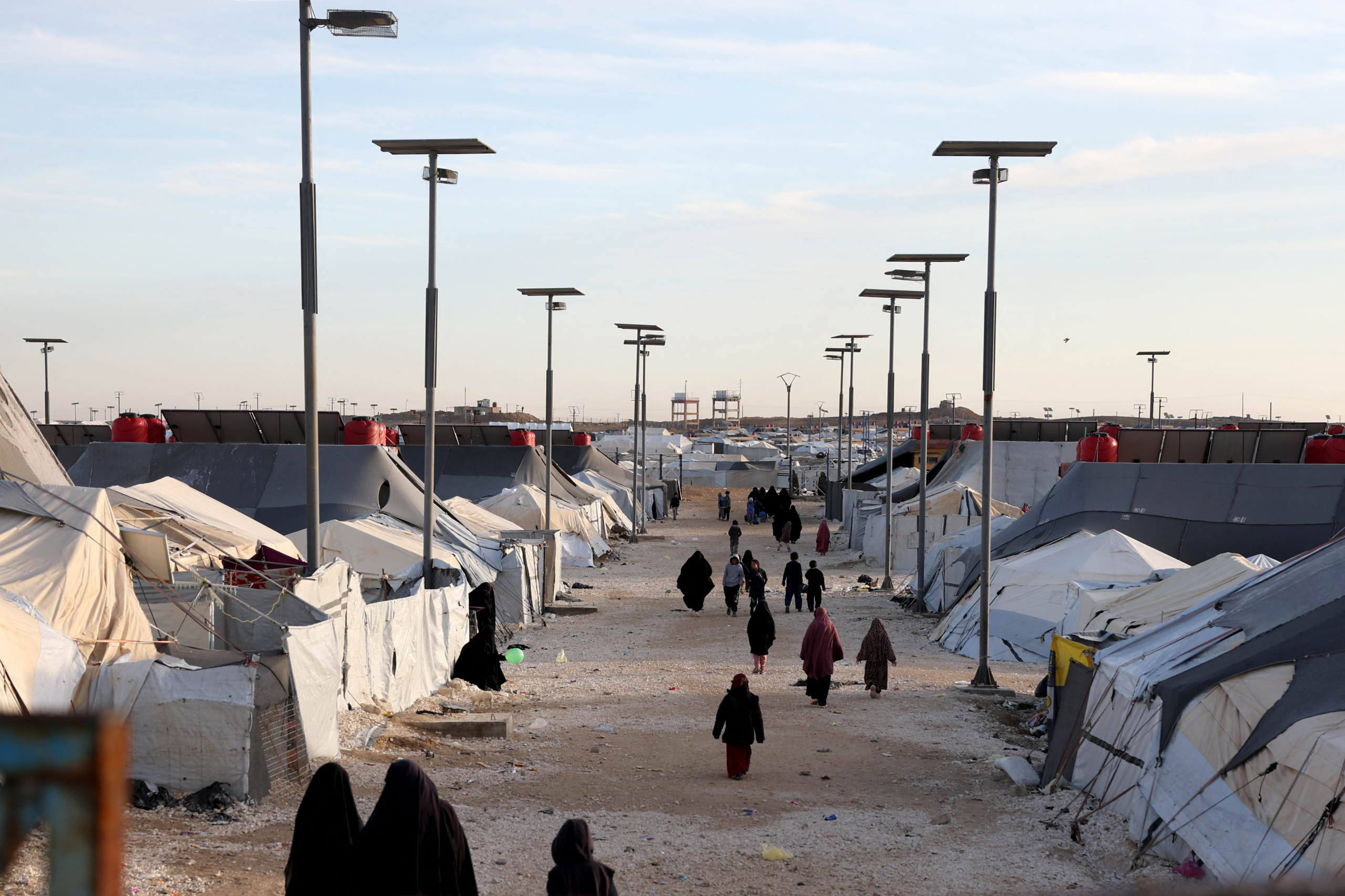 A vast Syrian camp for ISIS families faces an uncertain fate after a security handover