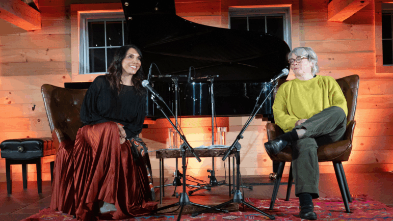 Pianist Lara Downes (left) and historian Jill Lepore convene to discuss what America was like just before the founding of the United States.