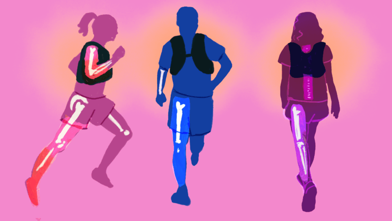 people walking and running while wearing weighted vests