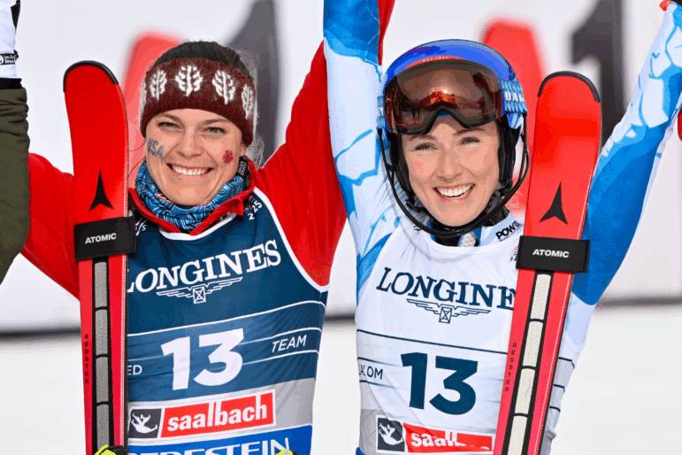 The American team combined duo of Breezy Johnson and Mikaela Shiffrin won the gold medal at the FIS Alpine World Ski Championships last year. Now, they're aiming to repeat in the Olympic debut of the event in which the U.S. is fielding four teams.