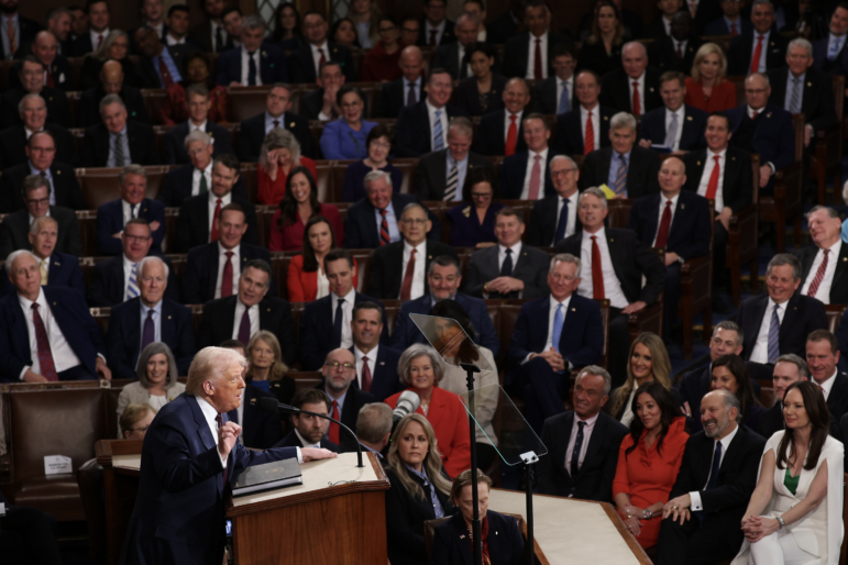 President Trump addresses a joint session of Congress at the U.S. Capitol in 2025.