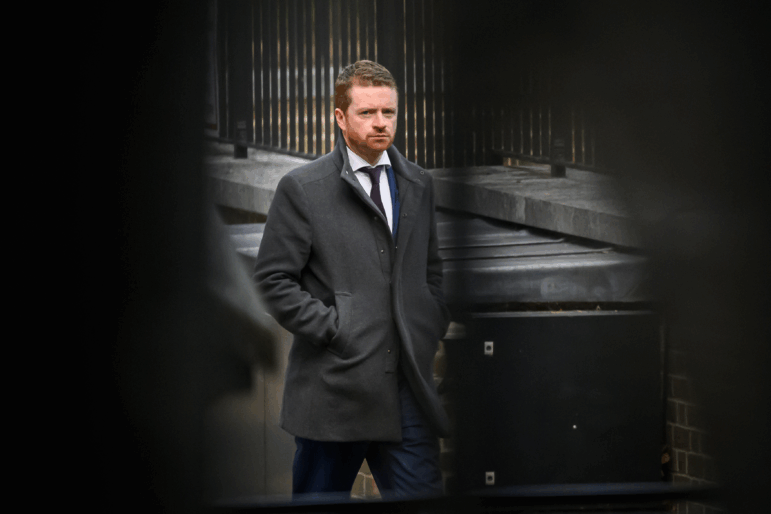 Downing Street Chief of Staff Morgan McSweeney arrives into Downing Street on October 06, 2025 in London, England.