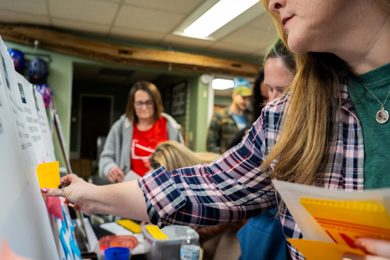 People with lived experience participate in a listening session organized by the Gulf States Newsroom at James Moore’s bike shop in Hattiesburg, MS, on January 28, 2026. No one with lived experience was on the advisory council that made opioid settlement fund spending recommendations to the state legislature.