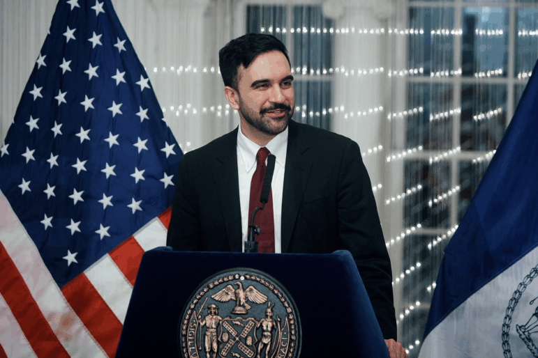 New York City Mayor Zohran Mamdani speaks to city workers during a Ramadan iftar meal at the Museum of the City of New York on Thursday, March 12, 2026, in New York.  He spoke at length about "bigotry" and "hatred" faced by Muslims in the U.S.