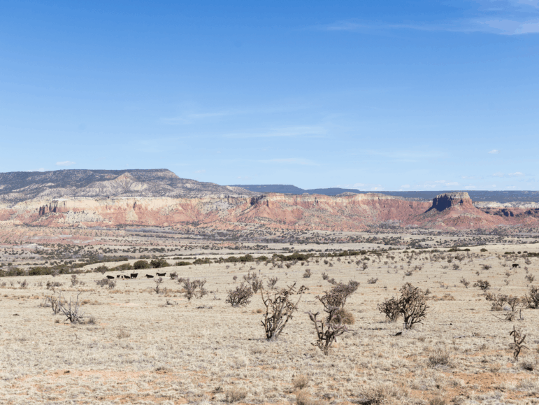 A view (looking east) of Ghost Ranch near Abiquiu, New Mexico, on March 11, 2026.