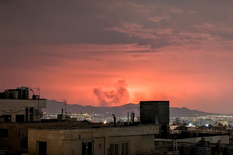 Plumes of smoke rise following reported explosions in Tehran on Monday, after U.S. and Israeli strikes on Iran on Feb. 28 killed Iran's Supreme Leader Ayatollah Ali Khamenei and other top military leaders.